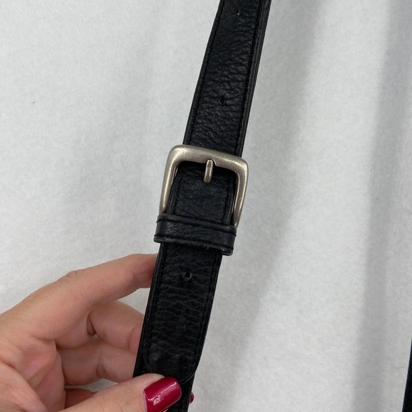 V2 Quo Vadis Pebbled Leather Crossbody Organizer Handbag Made in India Black - Picture 4 of 13